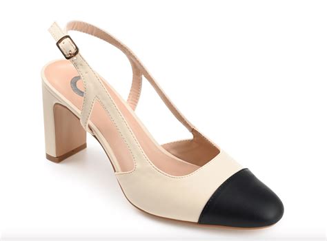 chanel block heels dupe|chanel slingback dupe price.